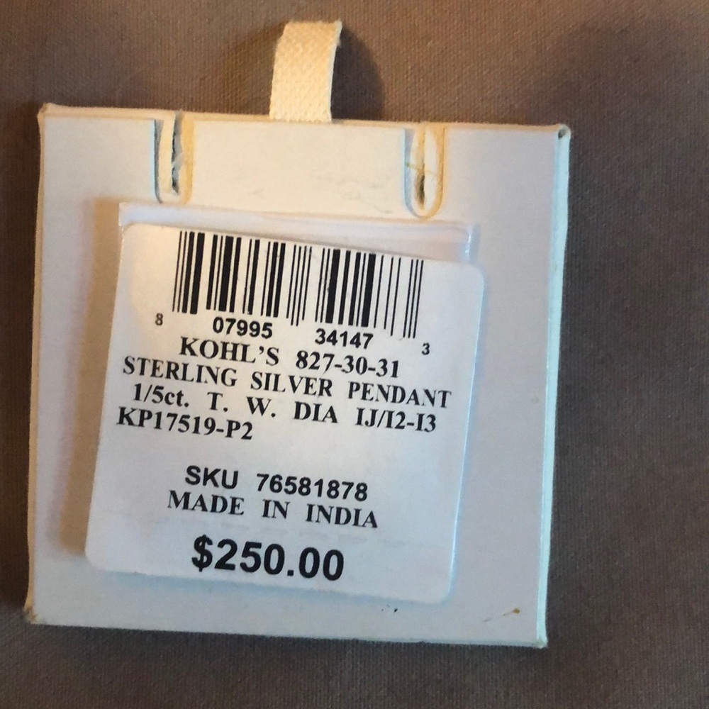 1/5 ct. sterling silver pendant